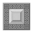 Rosette10-01.JPG Greek key ceiling medallion and tile 3D print model