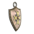 cross-03 v12-07.png neck pendant Catholic protective cross on the shield v03 3d-print and cnc