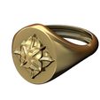 S-R1-00.JPG Corola Blumen Rosette Oval Siegelring