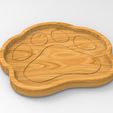 untitled.112.jpg Paw Serving Tray, Cnc Cut 3D Model File For CNC Router Engraver, Plate Carving Machine, Relief, serving tray Artcam, Aspire, VCarve, Cutt3D