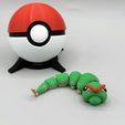 cp3.jpg Caterpie Pokemon Articulating - Print in Place