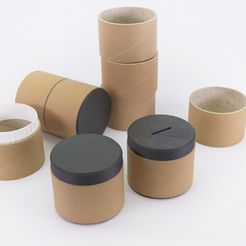 Containers_by Dominik Cisar.jpg Archivo STL gratis CONTENEDORES - BOBINA PRUSAMENTAL - idea de reutilización・Modelo para descargar y imprimir en 3D