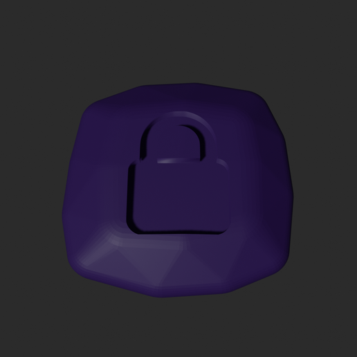 Lock Stone - 3D Printable Game Token