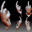 2.jpg Middle finger fuck you flip off bird hand gesture 3D printable model