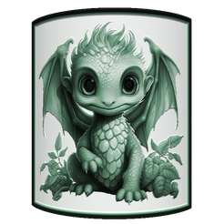 31a.png Lindo bebé dragón Lithopane - 31