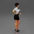 4940003.jpg woman police officer in white shirt and black dress and hat