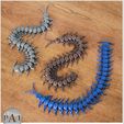 001.jpg Free STL file Articulated centipede robot・3D printer design to download