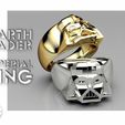 DarthRing-02.jpg Free STL file DARTH VADER RING -the Next Ring Episode Size 9-・3D printer design to download, BonGarcon