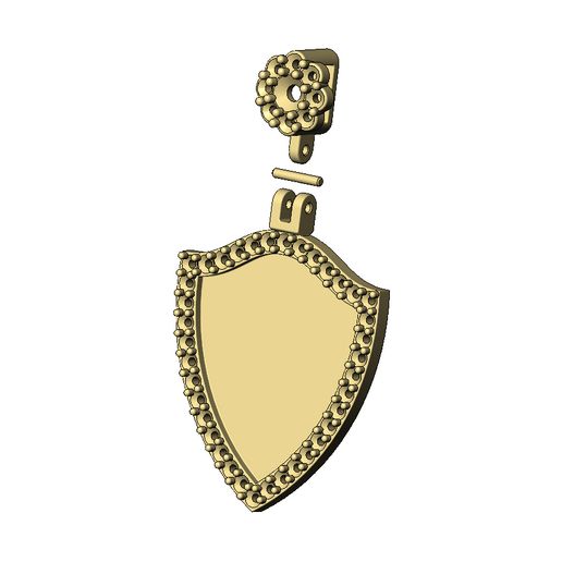 Diamond-Shield-pendant-flower-bail-cluster-04.jpg Diamond shield flower cluster bail pendant 3D print model