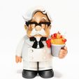 0022.jpg White Colonel Sanders The Chicken Father KFC toy