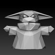 Front BY.jpg Baby Yoda The Child Low Poly Tesla Truck Cyberpunk