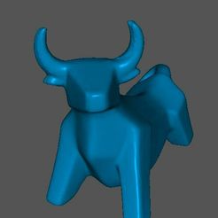 jkhnl.jpg OBJ file Geometric Bull・3D printing design to download