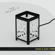 cubilampe_triangulisme_v2-01.jpg Archivo STL Cubilampe Lámpara de mesa・Modelo para descargar y imprimir en 3D