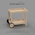 MINI-furniture-,-Indio-FSC®-Eucalyptus-Bar-Cart,-POTTERY-BARN.png Bar Cart, Mini Pottery Barn-inspired Furniture for 1:12 Dollhouse, Dollhouse Furniture Bar Cart