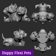 zbrush.jpg Fluffy - the Cerberus dog print-in-place Halloween pet toy