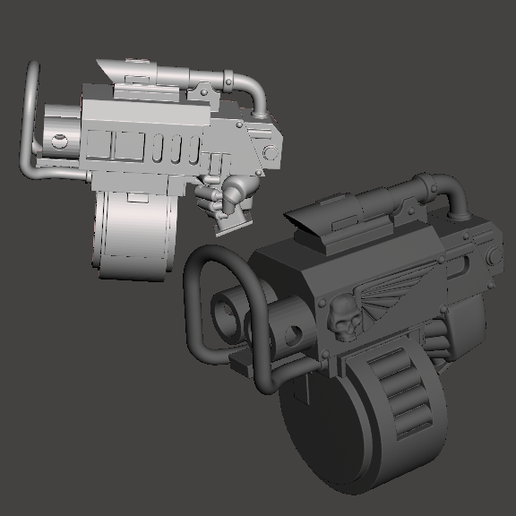 Double storm bolt guns 3D model