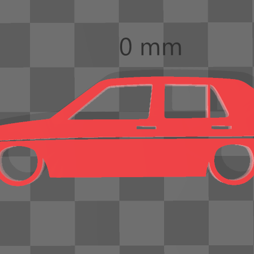 Key ring Volkswagen Golf 2 4 Doors 3D model