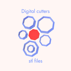 3.png Octagon digital cutters for clay and dough