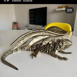 i) = = 7) = ¢ ; © e = 2 > dajanka.3d @) Fichier STL Flexi Martian Iguana!/lizard・Modèle à imprimer en 3D à télécharger