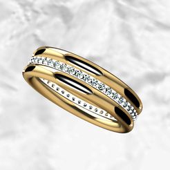 WRD0002.jpg Datei STL Ring whit Elefantenschwanzfedern 3D Datei für Produktion・Modell für 3D-Druck zum herunterladen