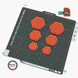 fidget-wobble-pins-hex-08.jpg Hexagon Fidget with Moving Pins - Print in Place Desk Toy & Keychain, 3 Sizes
