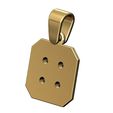 Cross-diamond-cluster-Square-12x12mm-emrald-shaped-pendant-charm-04.jpg Square cluster emrald shaped pendant charm with bail 3D print model
