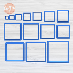 1.1083.png STL file SET X 14 COOKIE CUTTER SQUARES / COOKIE CUTTER SQUARE・3D printable design to download