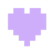 2 PIXEL HEART - WALL.stl PIXEL HEART - Decor / Coaster