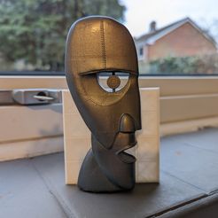 Div_BellHead.jpg STL file Pink Floyd - Division Bell cover inspired head・3D printer design to download