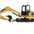 JCB-86C-Digger_1.jpg JCB 86 Mini Digger N Gauge 1:148 Scale