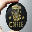 Coffee3.jpg Coffee Happiness coaster - Multipass multicolor print