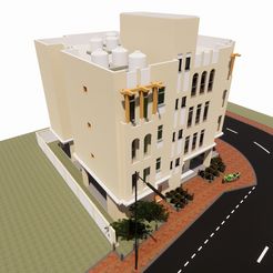 Residential-building-G-3-3D-Architectural-day-render.jpg Residential building G+3 with ground parking