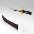 Katana-sword-(15).jpg Weapon Katana Sword OBJ STL FBX 3d model Design in Solidworks 3D model