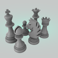 Chess_set-1-render.png Pièces d'échecs v2 - imprimable en 3d