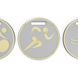 Vista-Frontal.png Customizable Triathlon Medals - Customizable Triathlon Medals