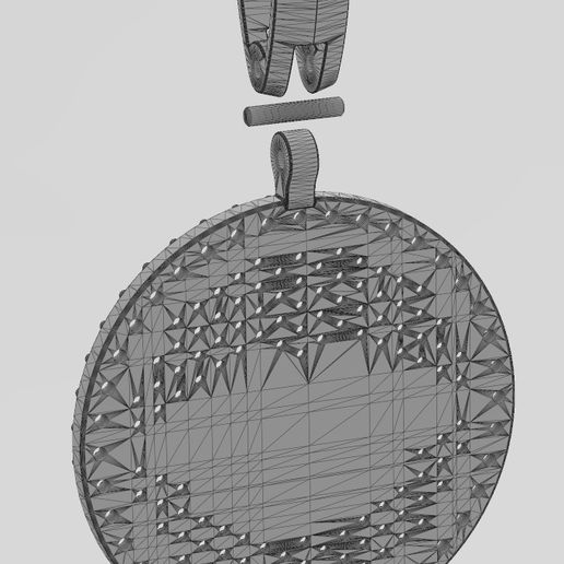 wf1.jpg Iced diamond lips round pendant 3D print model