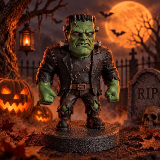 Frankenstein - Halloween Skeleton Reaper 3D Print STL | Dark Fantasy Horror Figurine