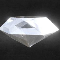 diamond1.jpg Fichier STL Game-Ready White Diamond Precious Gem low-poly 3D model・Modèle à imprimer en 3D à télécharger