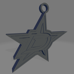 Dallas-Stars.png STL file Dallas Stars Keychain・3D printable model to download