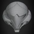 SamusPowerHelmetFrontalWire.jpg Metroid Samus Aran Power Suit Helmet for Cosplay