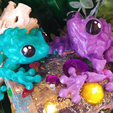 6.png Gemstone Crystal Frog, Articulating Frog, Gemstone Frog, Cinderwing3D, Articulating Flexible Fidget Cute Print in Place No Supports