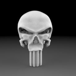 punish.jpg STL-Datei der Punisher-Schädel・Modell zum Herunterladen und 3D-Drucken