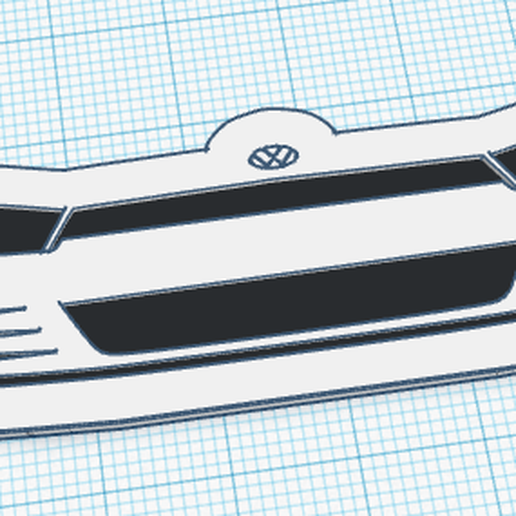 Key ring volkswagen scirocco 3D model