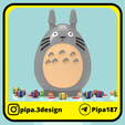 Huevo-Totoro-1.png EASTER EGG - CONTAINER - BOX - CANDY BOX - PIGGY BANK - STORAGE - GRAY TOTORO