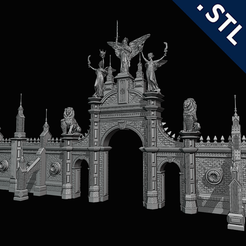 1.png Descargar archivo STL Puerta + muro (modular) • Objeto imprimible en 3D, Trigonum-VR