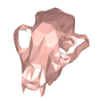 model.png Wolf skull low poly