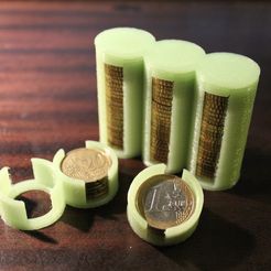 IMG_4459.jpg Free 3D file Parametric Coin Storage Tube(s) + Cap・3D printable model to download