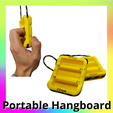 7.png Portable Hangboard - Campus board - climbing - finger strength trainer - Grip warmup - rock climbing  - file for 3D printing - STL 3D Model