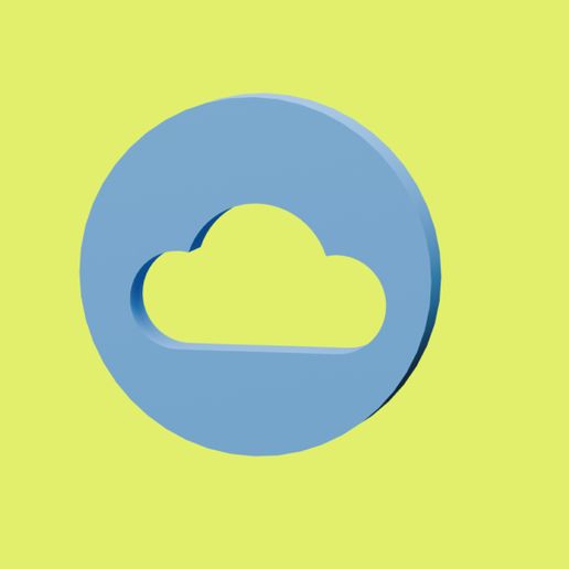 ☁️ Icon Cloud・ STL File for 3D printing・Cults