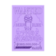 wanted poster brook.stl brook wanted poster - one piece